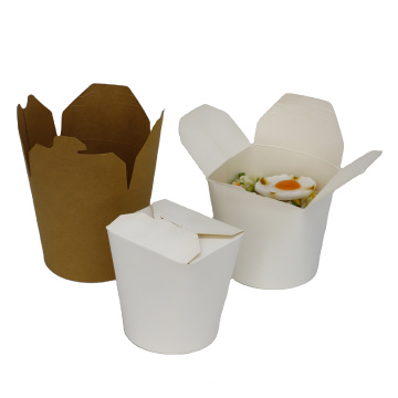 Folding paper takeout box posable food container paper fast food packaging